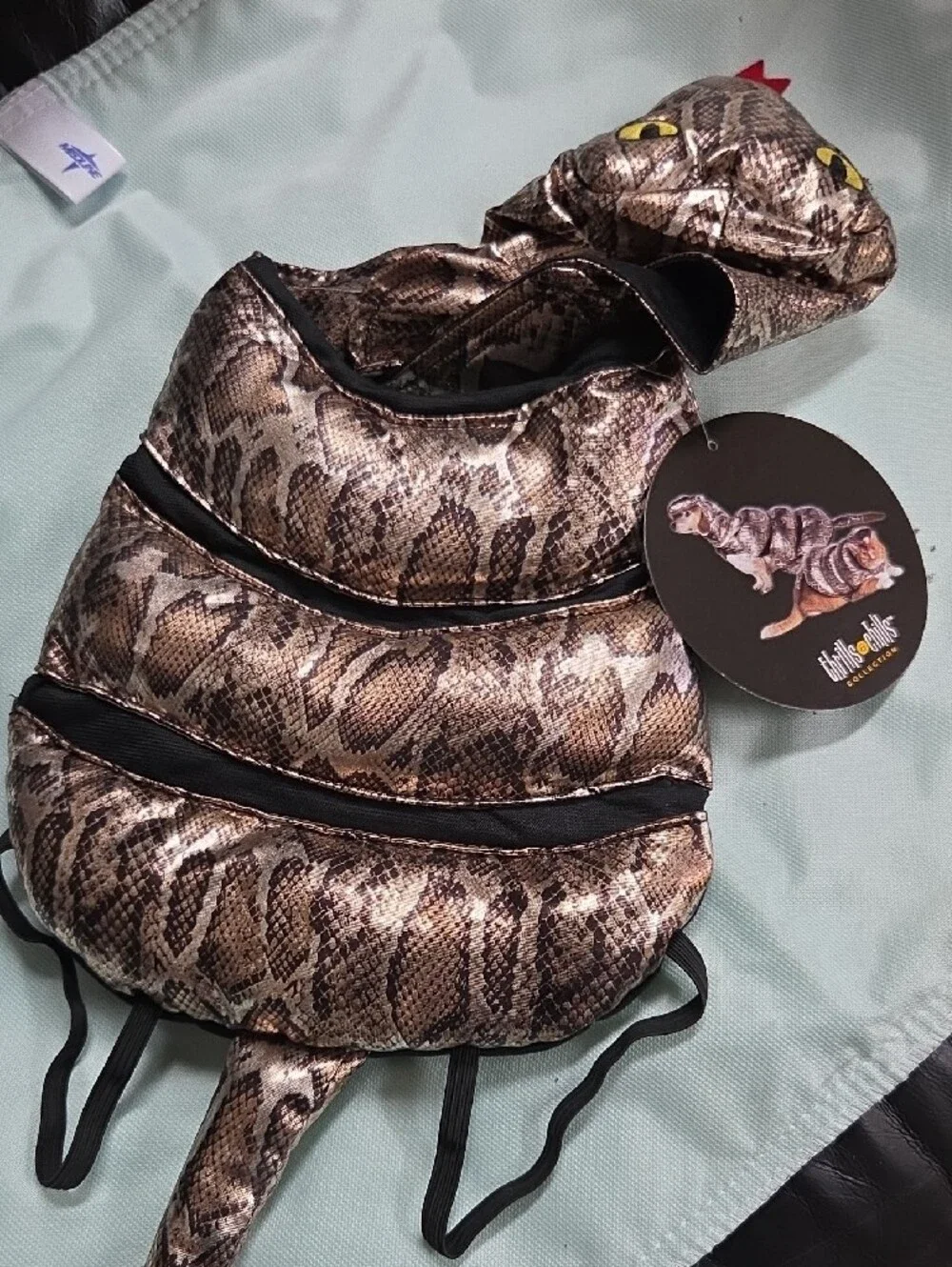 Thrills & Chills Pet Snake Costume for Cats and Dogs - Brown Camo